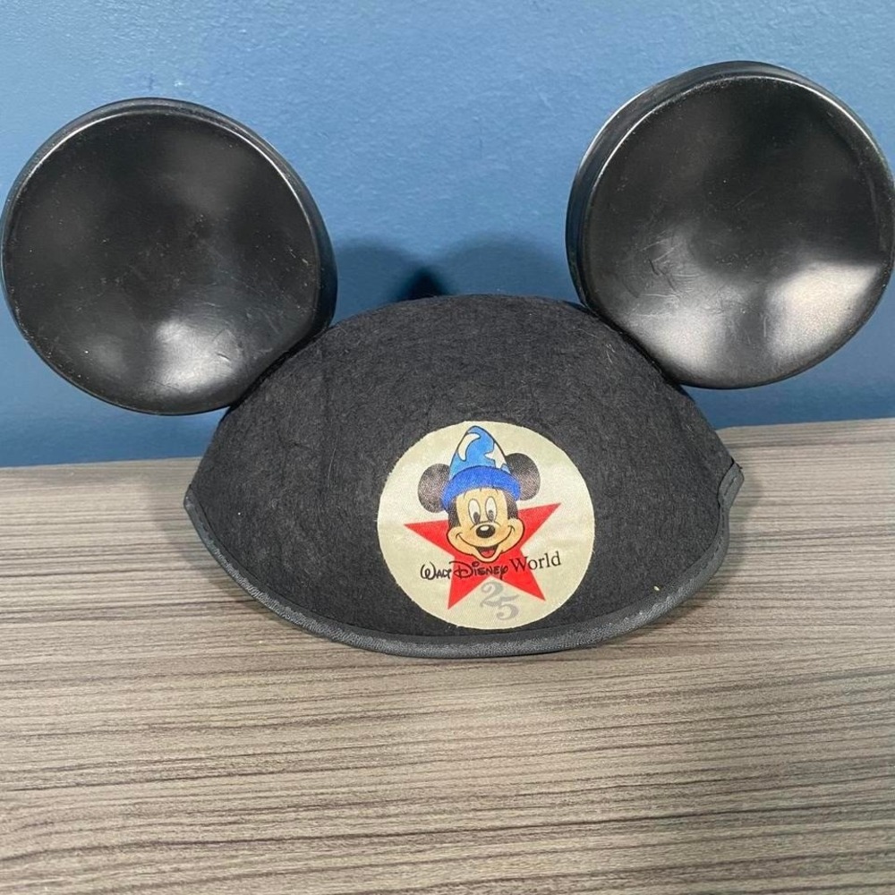 Vintage Walt Disney World 25th Anniversary Mickey Ears Hat 1996‎ Sorcerer Mickey